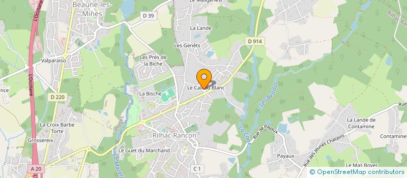 localisation de l'entreprise LA FABRIQUE DE REVES  RILHAC RANCON