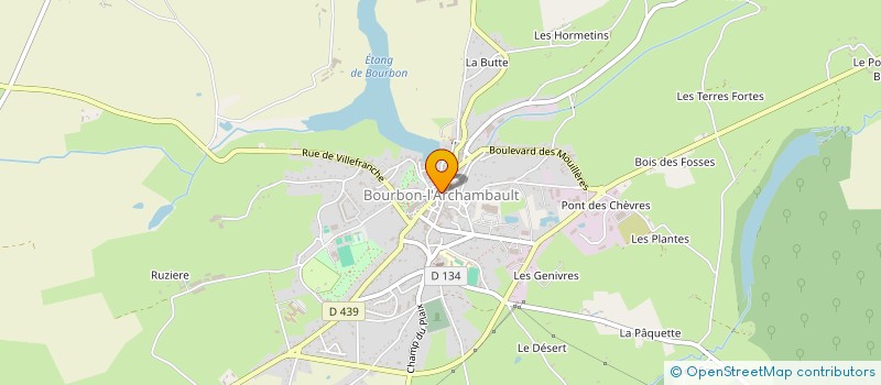 localisation de l'entreprise LA FABRIQUE DES ARTS à BOURBON-L'ARCHAMBAULT