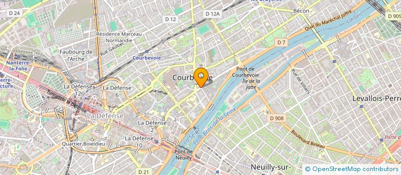 localisation de l'entreprise LA FABRIQUE DES CYCLISTES à COURBEVOIE