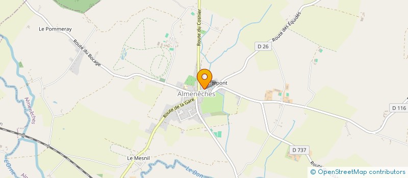 localisation de l'entreprise LA FABRIQUE - DES SOURCES DE L'ORNE - 61 à ALMENECHES