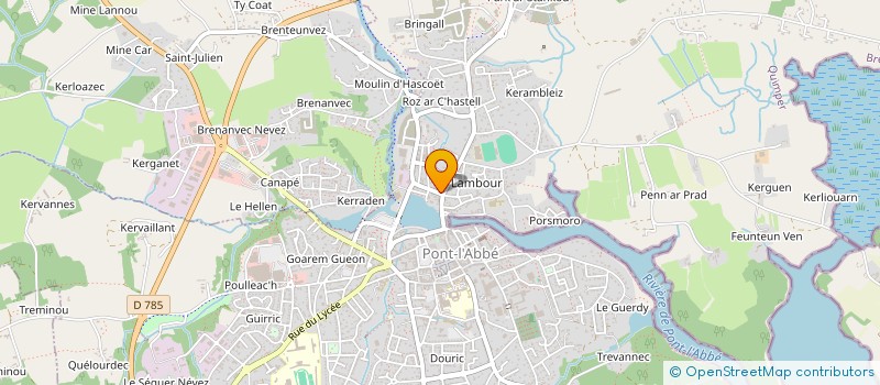 localisation de l'entreprise LA FABRIQUE FDC  PONT-L'ABBE