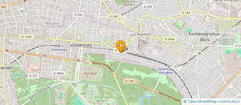 localisation de l'entreprise LA FABRIQUE SEBASTOPOL  FONTENAY-SOUS-BOIS