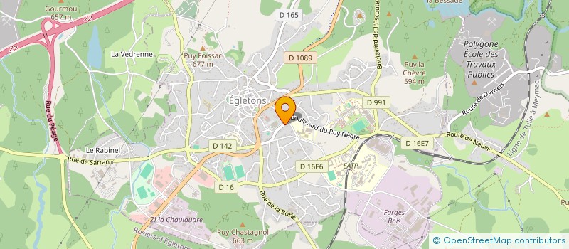 localisation de l'entreprise LA FACHADOUR  EGLETONS