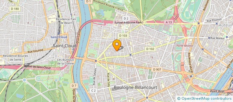 localisation de l'entreprise LA FACTORY à BOULOGNE-BILLANCOURT