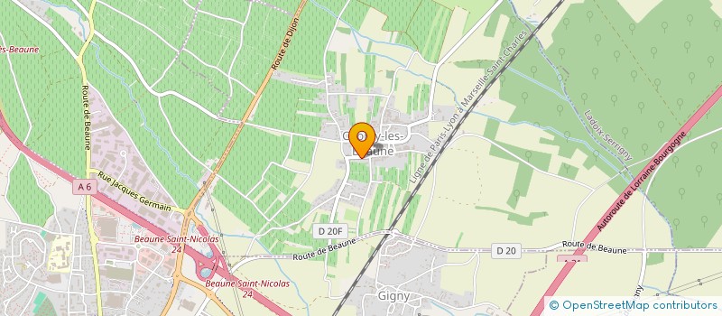 localisation de l'entreprise LA FALAISE  CHOREY-LES-BEAUNE