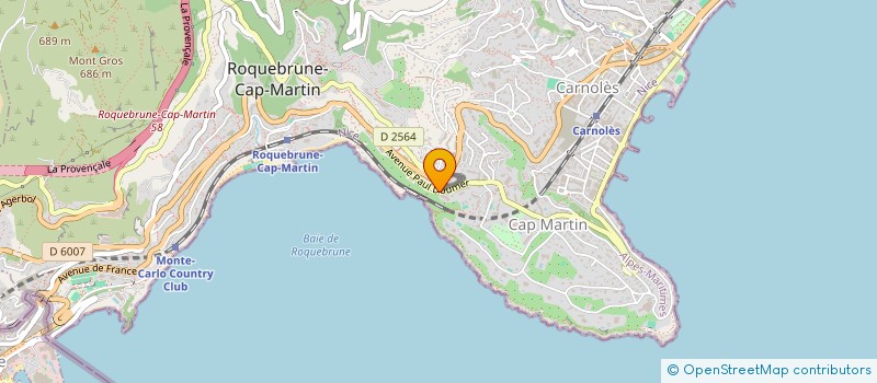 localisation de l'entreprise LA FALAISE à ROQUEBRUNE-CAP-MARTIN