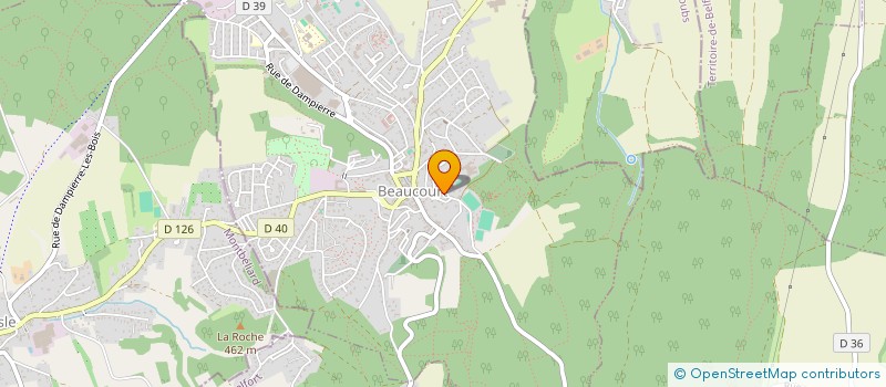 localisation de l'entreprise LA FAMILIA à BEAUCOURT