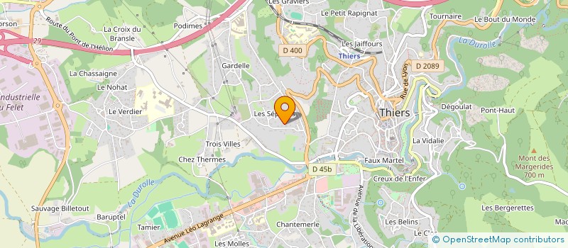 localisation de l'entreprise LA FAMILIA  THIERS