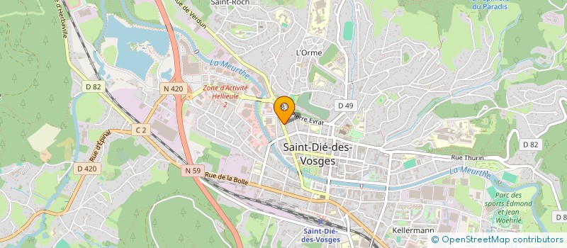 localisation de l'entreprise LA FAMILLE  SAINT-DIE-DES-VOSGES