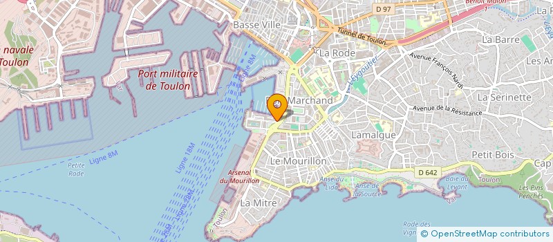 localisation de l'entreprise LA FAMILLE PELICAN  TOULON