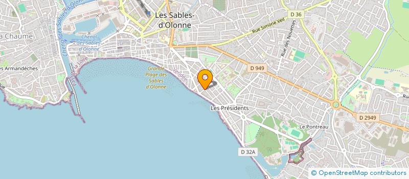 localisation de l'entreprise LA FAMILY B à LES SABLES D'OLONNE