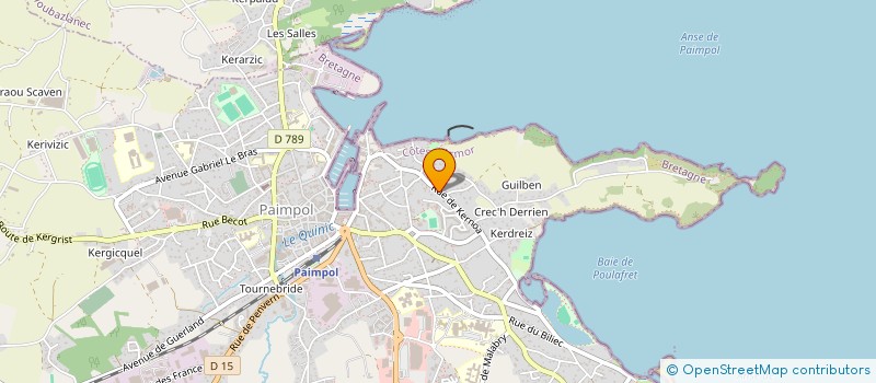 localisation de l'entreprise LA FANFARE AUX PRUNEAUX  PAIMPOL