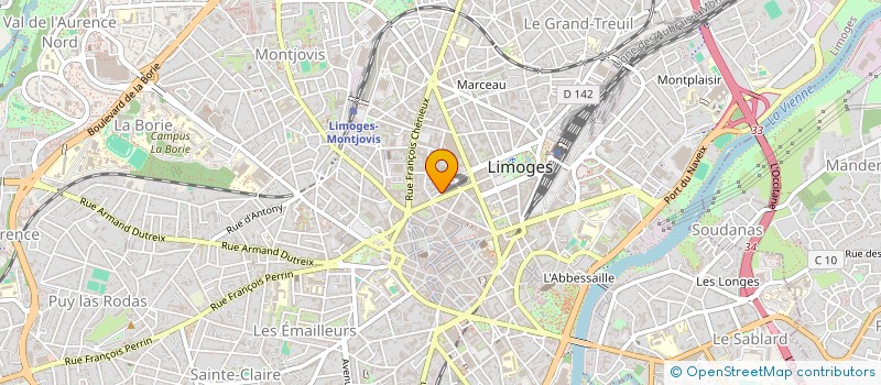 localisation de l'entreprise LA FANFARLO  LIMOGES