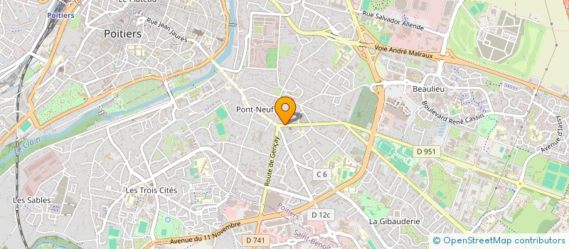 localisation de l'entreprise LA FANZINOTHEQUE à POITIERS