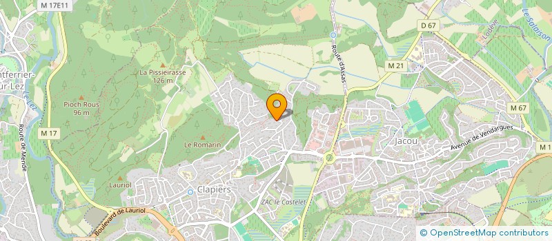 localisation de l'entreprise LA FARIGOULE  CLAPIERS