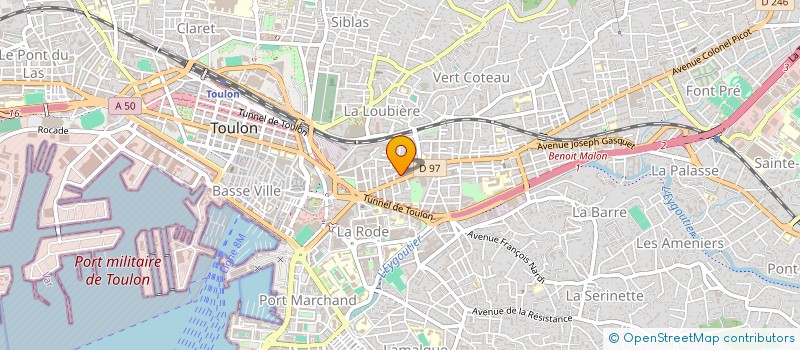 localisation de l'entreprise LA FARIGOULETTE  TOULON