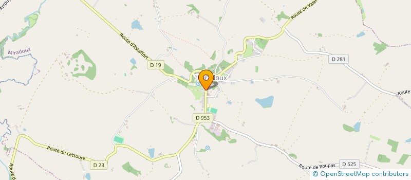 localisation de l'entreprise LA FARINETTE GERSOISE  MIRADOUX