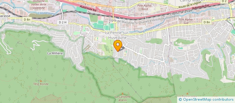 localisation de l'entreprise LA FATCHE DE COMPAGNIE  LA PENNE-SUR-HUVEAUNE