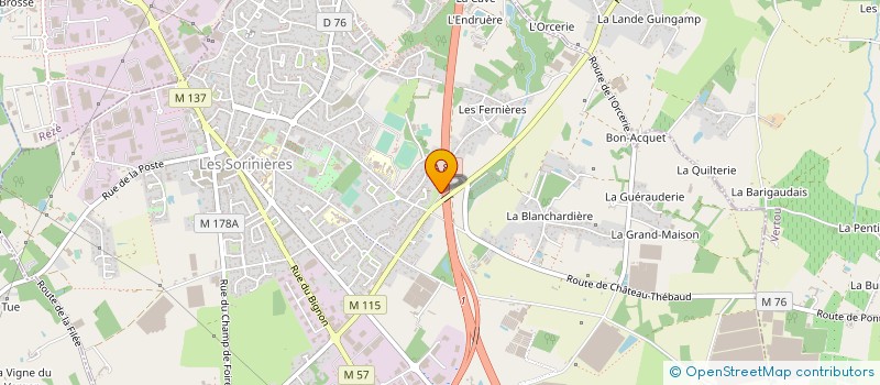 localisation de l'entreprise LA FAUCHERIE à SORINIERES (LES)