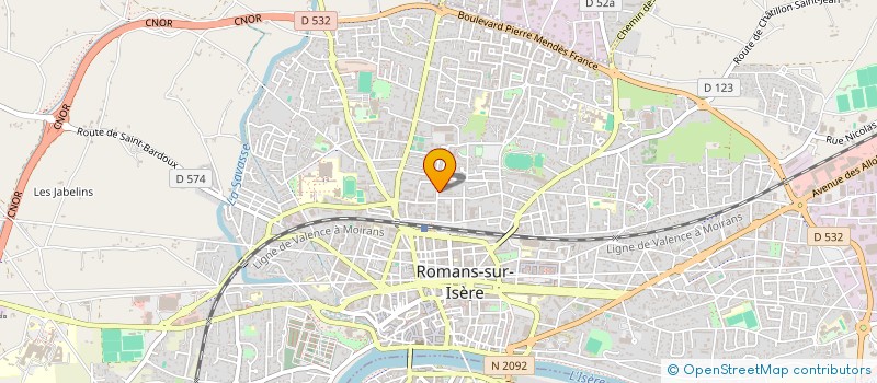 localisation de l'entreprise LA FAUCHEUSE DE MOTS - LE STYX à ROMANS-SUR-ISERE