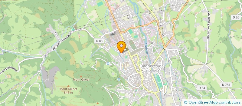 localisation de l'entreprise LA FAUCHEUSE DES JARDINS  BAGNERES-DE-BIGORRE