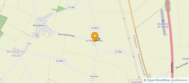 localisation de l'entreprise LA FAUCONNIERE à BAZOCHES-LES-HAUTES