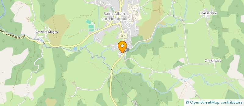 localisation de l'entreprise LA FAUGES  SAINT-ALBAN-SUR-LIMAGNOLE