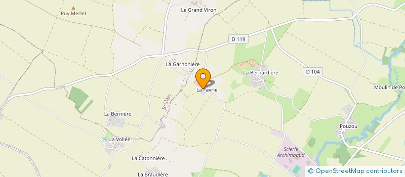 localisation de l'entreprise LA FAVRIE  SECONDIGNE-SUR-BELLE