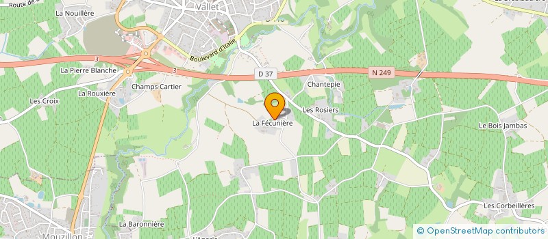 localisation de l'entreprise LA FECUNIERE à VALLET