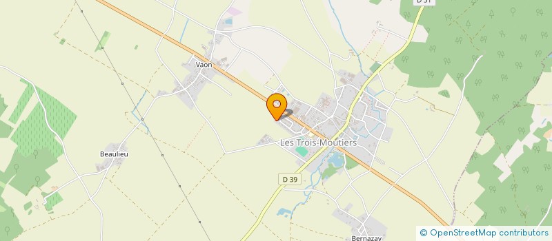 localisation de l'entreprise LA FEE CASSE PIEDS  LES TROIS-MOUTIERS