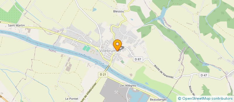 localisation de l'entreprise LA FEE GOURMANDE  VILLEBRUMIER