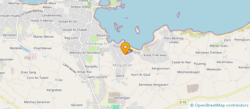 localisation de l'entreprise LA FEE'LINE PIZZ  PLOUGUERNEAU