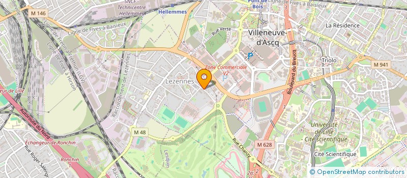 localisation de l'entreprise LA FEMME COUPEE EN DEUX à LILLE