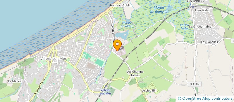 localisation de l'entreprise LA FENETRE NORMANDE à VILLERS-SUR-MER