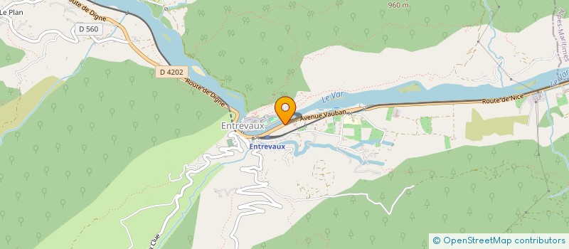 localisation de l'entreprise LA FENIERE  ENTREVAUX