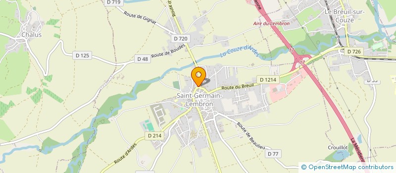 localisation de l'entreprise LA FERME AUVERGNATE à SAINT-GERMAIN-LEMBRON