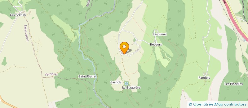 localisation de l'entreprise LA FERME AUX DROMADAIRES DE LA BLAQUIERE à VERRIERES
