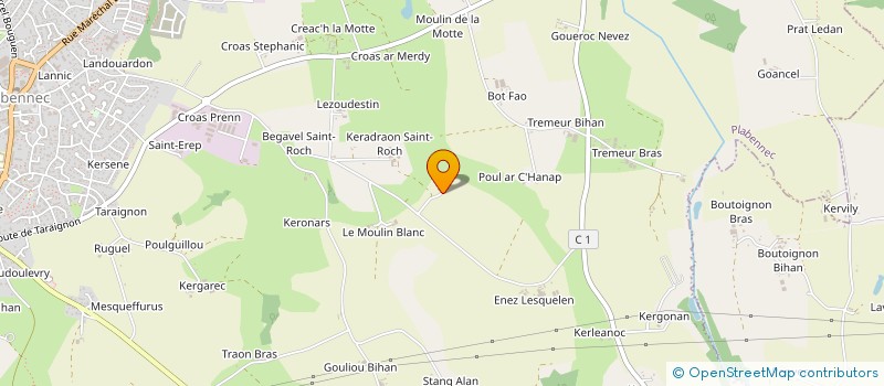 localisation de l'entreprise LA FERME BIO à PLABENNEC
