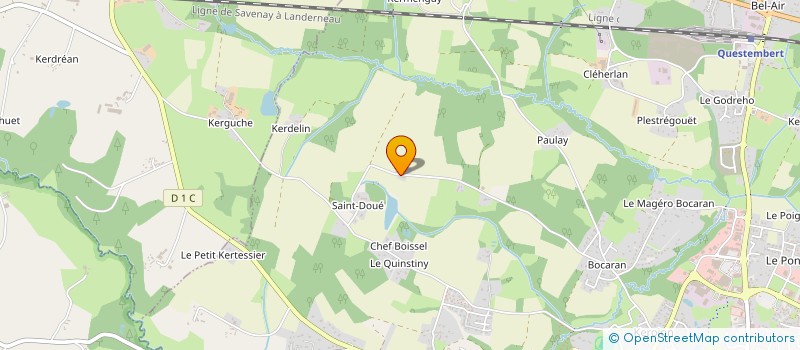 localisation de l'entreprise LA FERME D'ARVOR à QUESTEMBERT