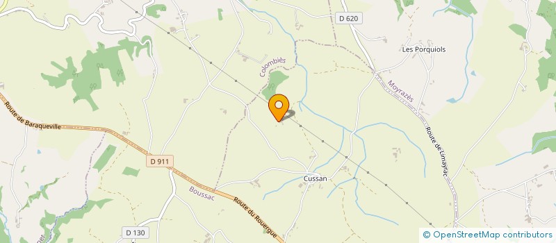 localisation de l'entreprise LA FERME D'ODELI'S  BOUSSAC