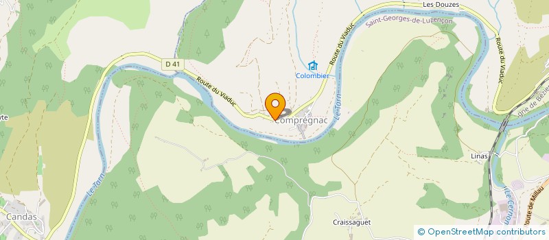 localisation de l'entreprise LA FERME D'YS  COMPREGNAC