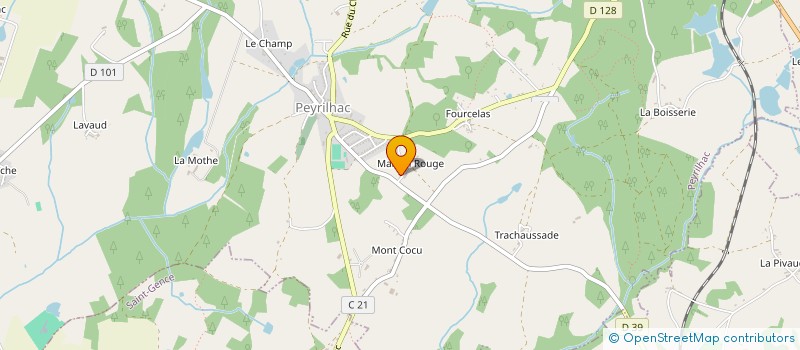 localisation de l'entreprise LA FERME DANS LE GUIDON à PEYRILHAC