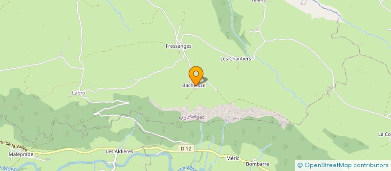 localisation de l'entreprise LA FERME DE BACHELUZE à MOUSSAGES