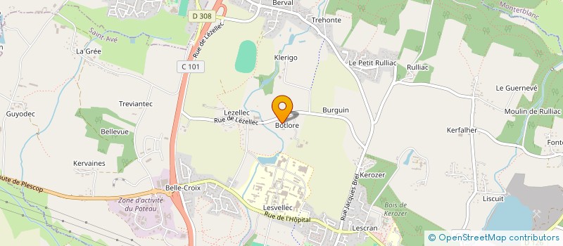 localisation de l'entreprise LA FERME DE BOTLORE  SAINT-AVE