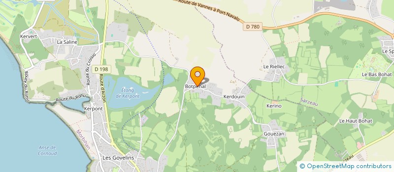 localisation de l'entreprise LA FERME DE BOTPENAL à SAINT-GILDAS-DE-RHUYS