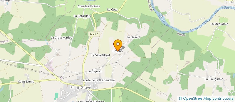 localisation de l'entreprise LA FERME DE BREHON à SAINT-GRAVE