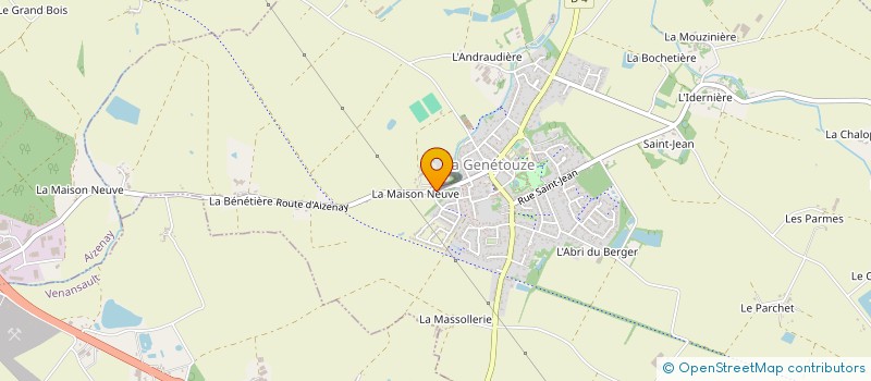 localisation de l'entreprise LA FERME DE CERES  LA GENETOUZE