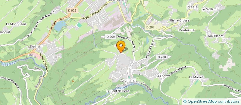 localisation de l'entreprise LA FERME DE CHAMP COURBE à ARVILLARD