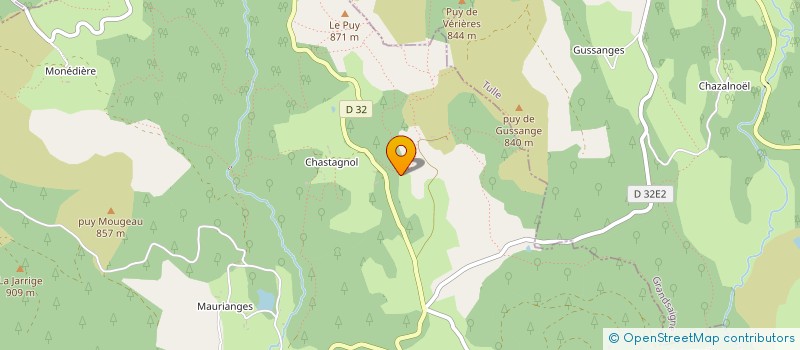 localisation de l'entreprise LA FERME DE CHASTAGNOL  CHAUMEIL