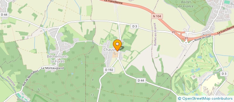 localisation de l'entreprise LA FERME DE COLETTE  CHAUVRY